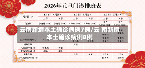 云南新增本土确诊病例7例/云 南新增本土确诊病例8例