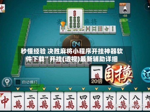 秒懂经验 决胜麻将小程序开挂神器软件下载	”开挂(透视)最新辅助详细-第2张图片