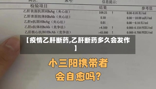 【疫情乙肝断药,乙肝断药多久会发作】-第3张图片