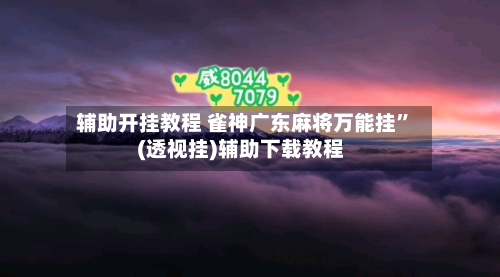 辅助开挂教程 雀神广东麻将万能挂”(透视挂)辅助下载教程-第3张图片