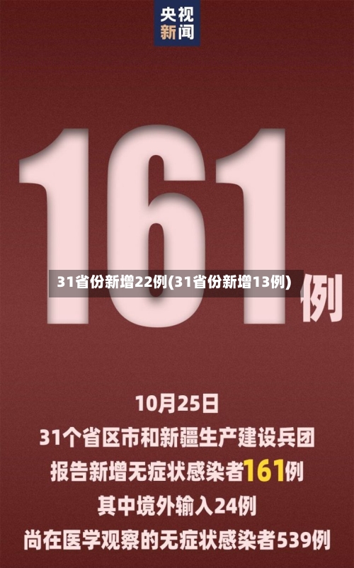 31省份新增22例(31省份新增13例)