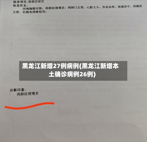 黑龙江新增27例病例(黑龙江新增本土确诊病例26例)-第2张图片