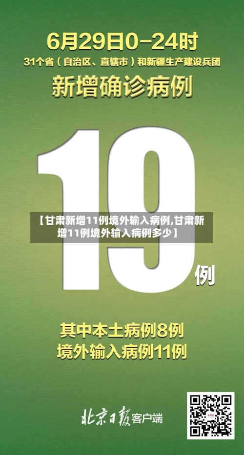 【甘肃新增11例境外输入病例,甘肃新增11例境外输入病例多少】
