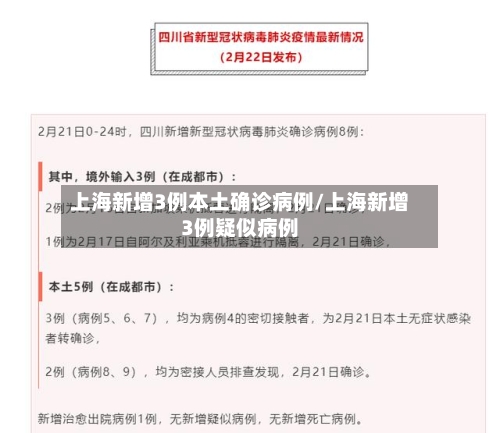 上海新增3例本土确诊病例/上海新增3例疑似病例-第3张图片