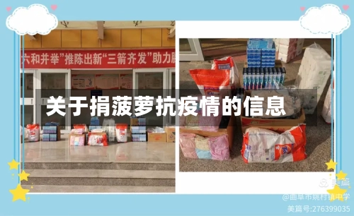 关于捐菠萝抗疫情的信息-第2张图片