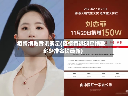 疫情捐款香港明星(疫情香港明星捐款多少排名榜最新)