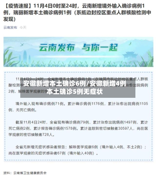 安徽新增本土确诊6例/安徽新增4例本土确诊5例无症状-第2张图片
