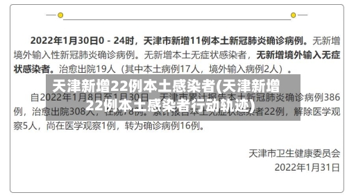 天津新增22例本土感染者(天津新增22例本土感染者行动轨迹)