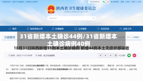 31省新增本土确诊44例/31省新增本土确诊病例40例