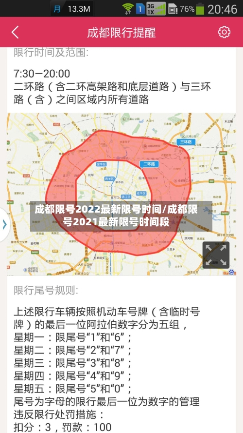 成都限号2022最新限号时间/成都限号2021最新限号时间段