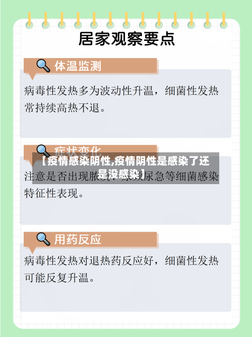 【疫情感染阴性,疫情阴性是感染了还是没感染】