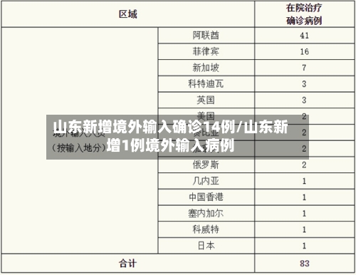 山东新增境外输入确诊14例/山东新增1例境外输入病例-第2张图片
