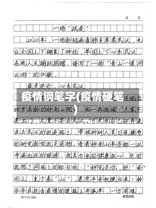 疫情钢笔字(疫情硬笔)