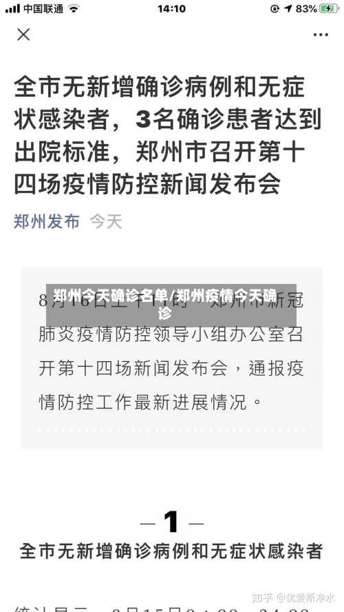 郑州今天确诊名单/郑州疫情今天确诊-第3张图片