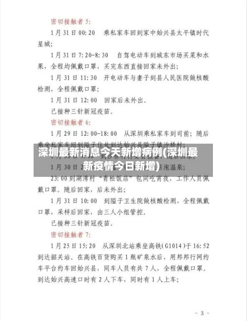 深圳最新消息今天新增病例(深圳最新疫情今日新增)