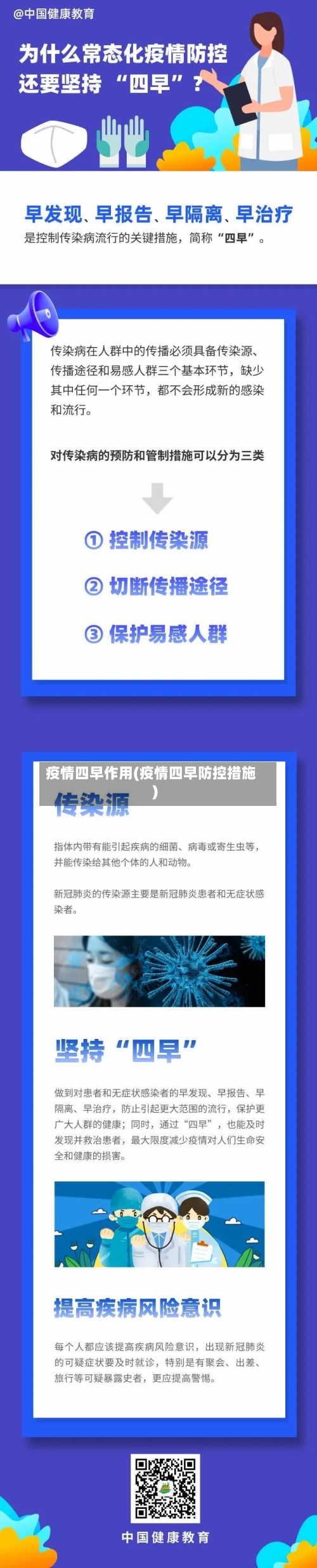疫情四早作用(疫情四早防控措施)