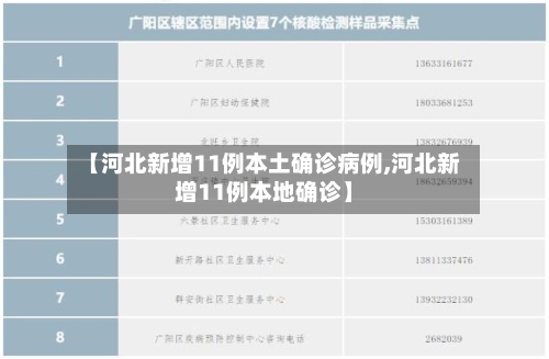 【河北新增11例本土确诊病例,河北新增11例本地确诊】