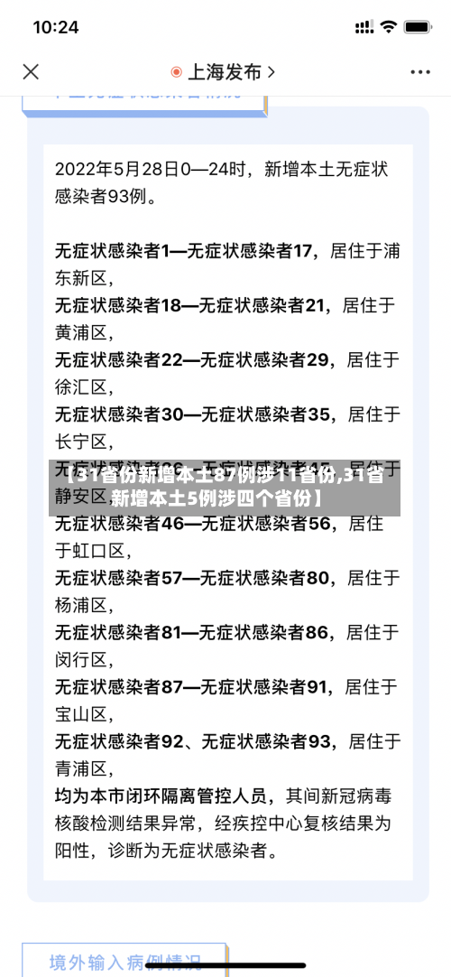 【31省份新增本土87例涉11省份,31省新增本土5例涉四个省份】