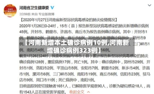 【河南新增本土确诊病例10例,河南新增确诊病例323例】-第2张图片