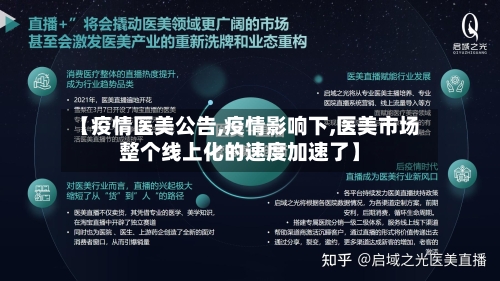 【疫情医美公告,疫情影响下,医美市场整个线上化的速度加速了】