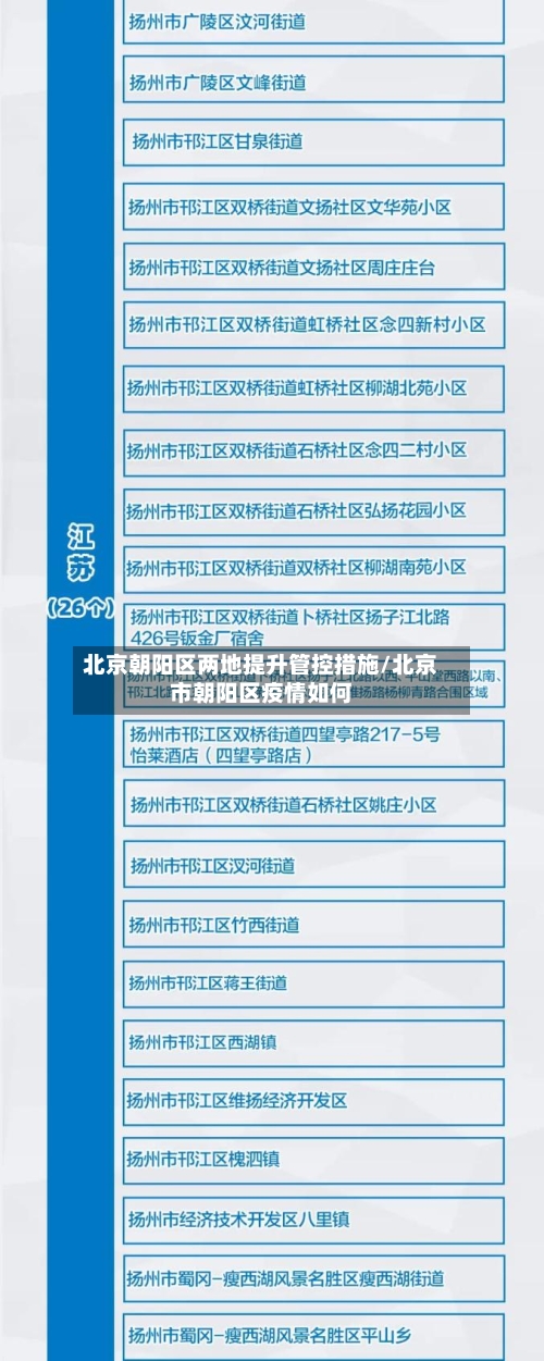 北京朝阳区两地提升管控措施/北京市朝阳区疫情如何-第3张图片