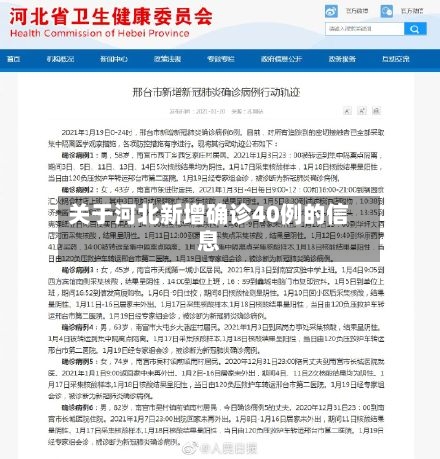 关于河北新增确诊40例的信息