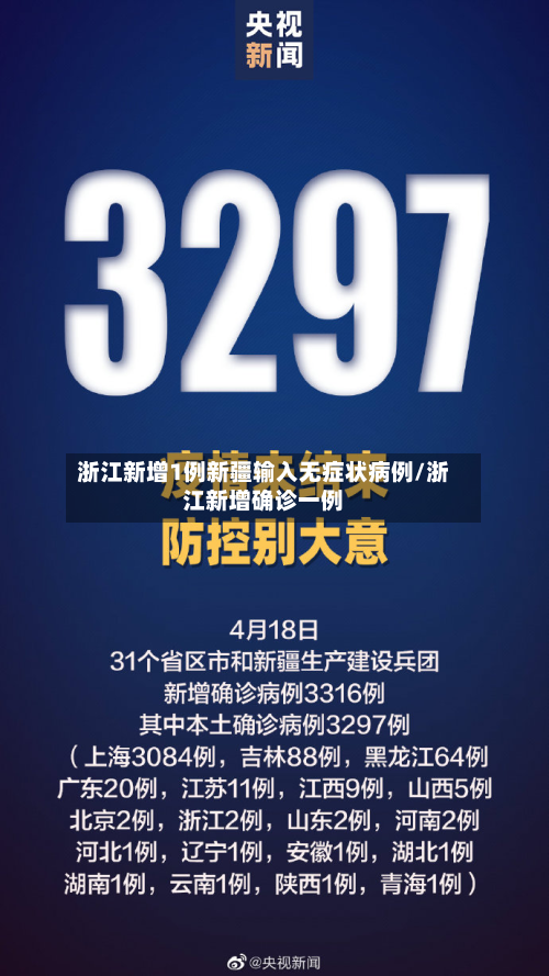 浙江新增1例新疆输入无症状病例/浙江新增确诊一例