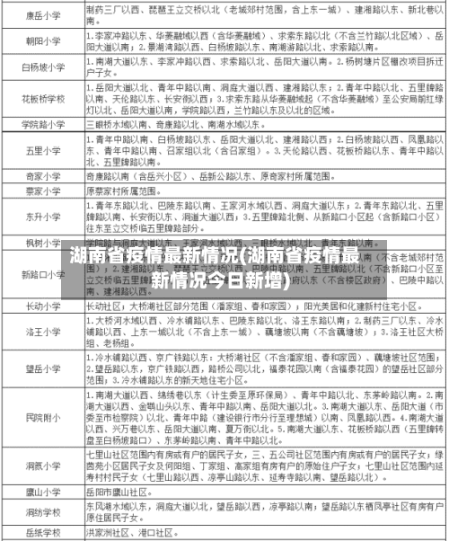 湖南省疫情最新情况(湖南省疫情最新情况今日新增)-第2张图片
