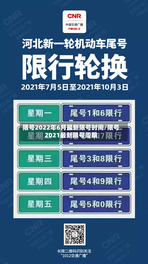 限号2022年6月最新限号时间/限号2021最新限号周期-第2张图片