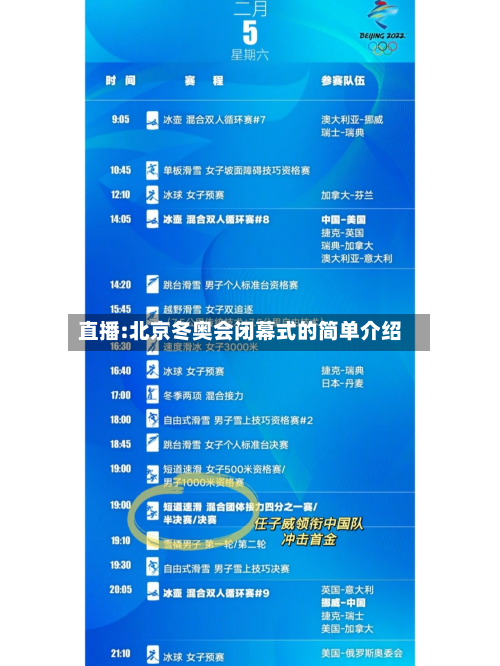 直播:北京冬奥会闭幕式的简单介绍-第2张图片