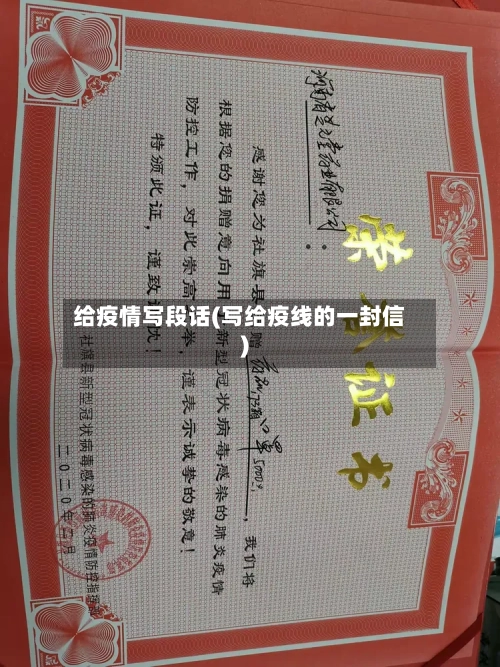 给疫情写段话(写给疫线的一封信)-第3张图片