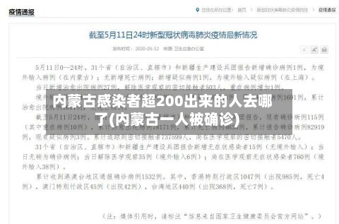 内蒙古感染者超200出来的人去哪了(内蒙古一人被确诊)