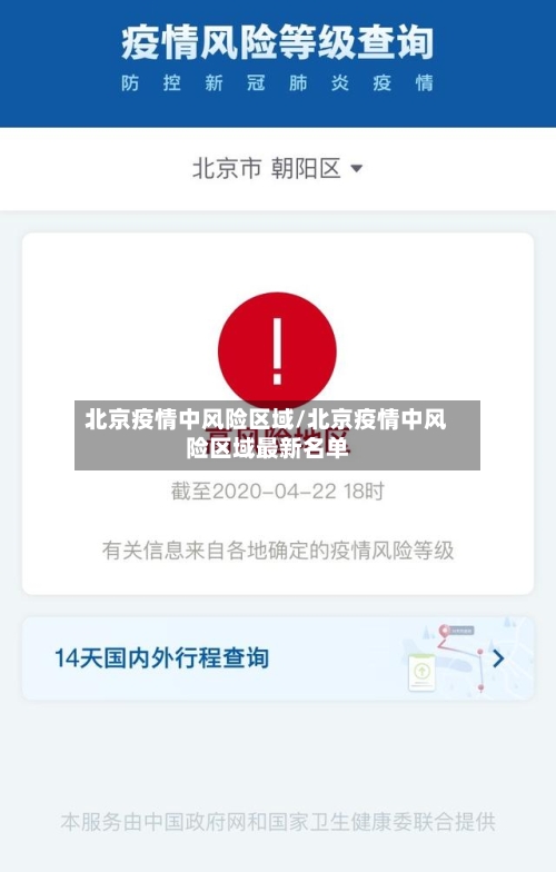 北京疫情中风险区域/北京疫情中风险区域最新名单
