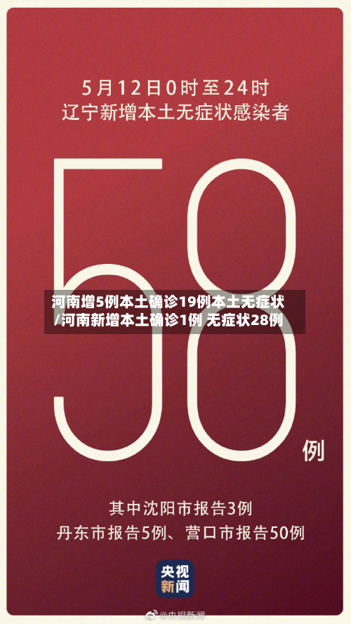 河南增5例本土确诊19例本土无症状/河南新增本土确诊1例 无症状28例