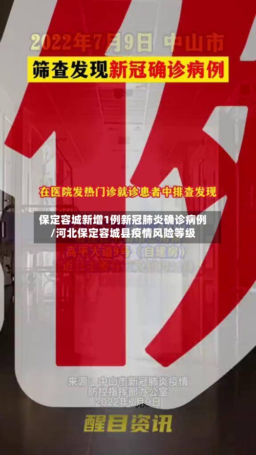 保定容城新增1例新冠肺炎确诊病例/河北保定容城县疫情风险等级