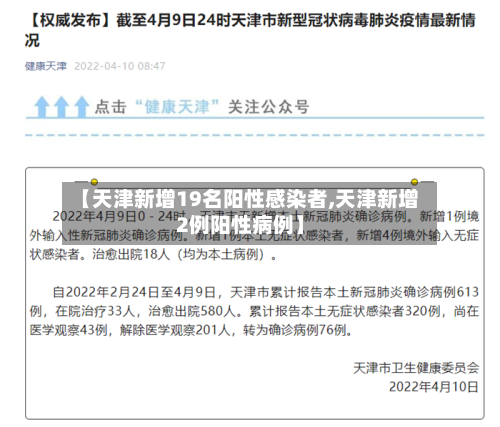 【天津新增19名阳性感染者,天津新增2例阳性病例】