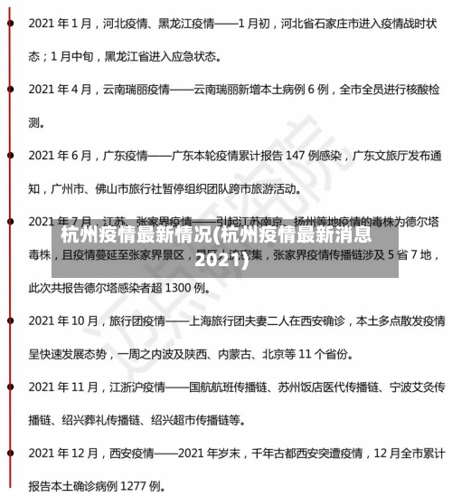 杭州疫情最新情况(杭州疫情最新消息2021)-第2张图片
