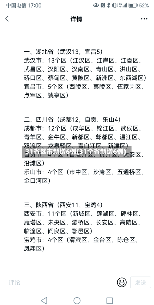 31省区市新增6例(31个省新增6例)-第2张图片