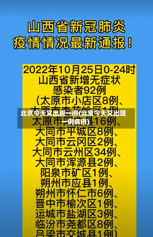 北京今天又出现一例(北京今天又出现一例病例)-第2张图片