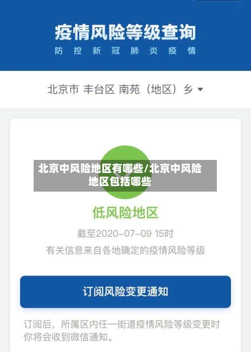 北京中风险地区有哪些/北京中风险地区包括哪些-第3张图片