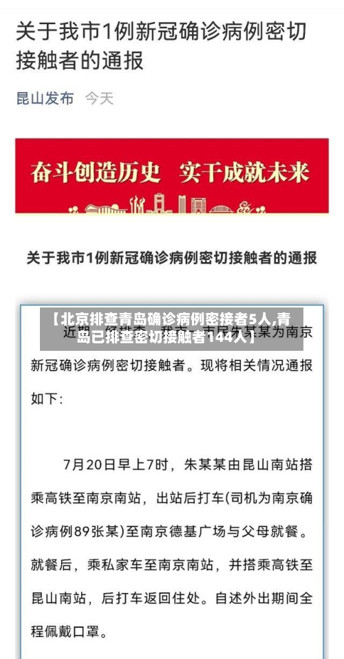 【北京排查青岛确诊病例密接者5人,青岛已排查密切接触者144人】