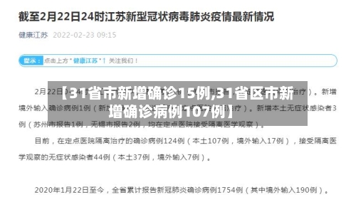 【31省市新增确诊15例,31省区市新增确诊病例107例】-第2张图片