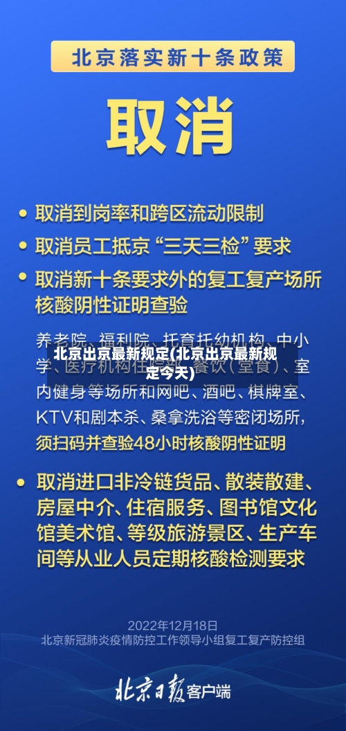 北京出京最新规定(北京出京最新规定今天)