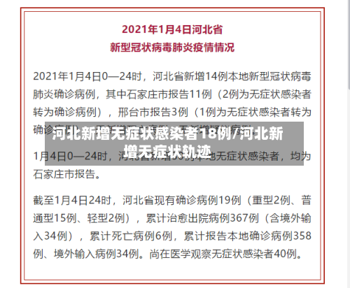 河北新增无症状感染者18例/河北新增无症状轨迹-第2张图片