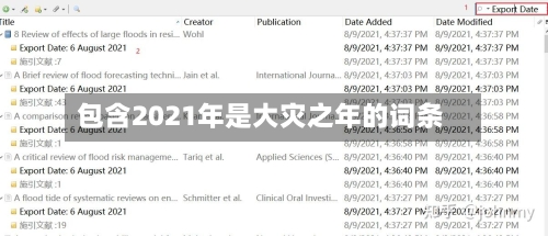 包含2021年是大灾之年的词条
