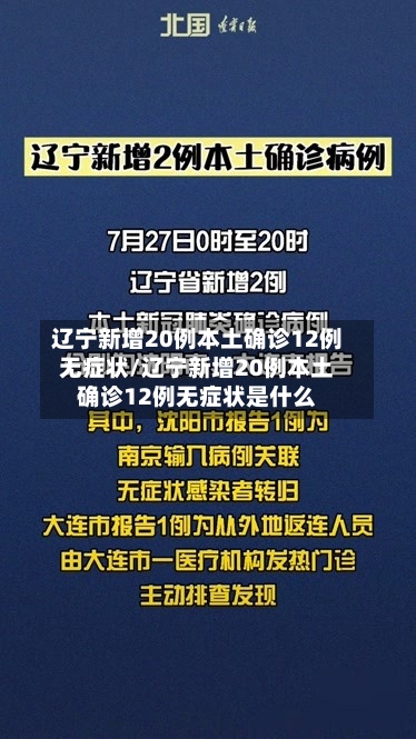 辽宁新增20例本土确诊12例无症状/辽宁新增20例本土确诊12例无症状是什么