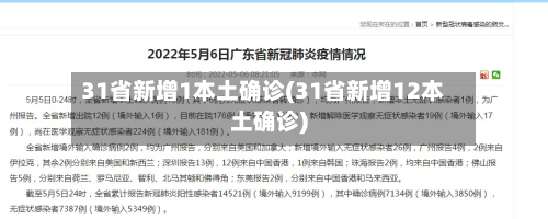 31省新增1本土确诊(31省新增12本土确诊)