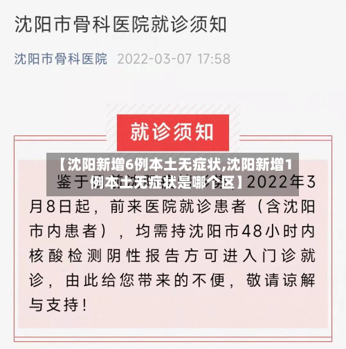 【沈阳新增6例本土无症状,沈阳新增1例本土无症状是哪个区】-第2张图片