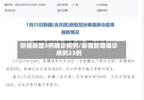 新疆新增3例确诊病例/新疆新增确诊病例23例