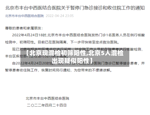 【北京现混检初筛阳性,北京5人混检出现疑似阳性】-第2张图片
